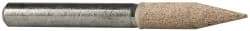 Cratex - 1/4" Head Diam x 1-1/16" Thickness, A15, Pointed Cylinder End, Aluminum Oxide Mounted Point - Medium Grade, 80 Grit, 34,500 RPM - Apex Tool & Supply