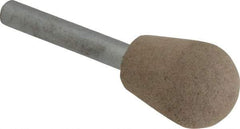 Cratex - 3/4" Head Diam x 1" Thickness, A23, Inverted Cone Radius End, Aluminum Oxide Mounted Point - Medium Grade, 80 Grit, 24,370 RPM - Apex Tool & Supply
