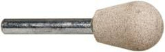 Cratex - 3/4" Head Diam x 1" Thickness, A23, Inverted Cone Radius End, Aluminum Oxide Mounted Point - Fine Grade, 120 Grit, 24,370 RPM - Apex Tool & Supply