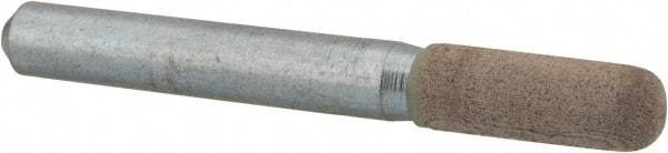 Cratex - 1/4" Head Diam x 3/4" Thickness, A24, Ball Nose End, Aluminum Oxide Mounted Point - Fine Grade, 120 Grit, 36,370 RPM - Apex Tool & Supply