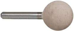 Cratex - 1" Head Diam x 1" Thickness, A25, Ball End, Aluminum Oxide Mounted Point - Fine Grade, 120 Grit, 22,120 RPM - Apex Tool & Supply