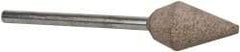 Cratex - 7/16" Head Diam x 3/4" Thickness, B51, Flame End, Aluminum Oxide Mounted Point - Medium Grade, 80 Grit, 21,000 RPM - Apex Tool & Supply