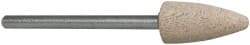 Cratex - 3/8" Head Diam x 3/4" Thickness, B52, Pointed End, Aluminum Oxide Mounted Point - Fine Grade, 120 Grit, 21,000 RPM - Apex Tool & Supply