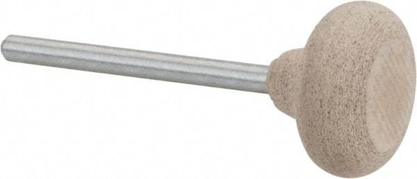 Cratex - 3/4" Head Diam x 5/16" Thickness, B61, Wheel Radius Edge End, Aluminum Oxide Mounted Point - Fine Grade, 120 Grit, 17,400 RPM - Apex Tool & Supply