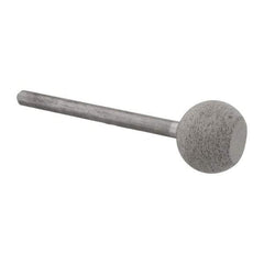 Cratex - 1/2" Head Diam x 3/8" Thickness, B62, Wheel Radius Edge End, Aluminum Oxide Mounted Point - Medium Grade, 80 Grit, 19,500 RPM - Apex Tool & Supply
