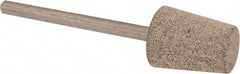 Cratex - 1/2" Head Diam x 5/8" Thickness, B91, Flat Cone End, Aluminum Oxide Mounted Point - Medium Grade, 80 Grit, 16,870 RPM - Apex Tool & Supply