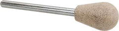 Cratex - 7/16" Head Diam x 11/16" Thickness, B111, Inverted Cone Radius End, Aluminum Oxide Mounted Point - Fine Grade, 120 Grit, 17,620 RPM - Apex Tool & Supply