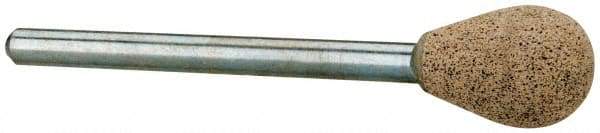 Cratex - 3/8" Head Diam x 1/2" Thickness, B112, Inverted Cone Radius End, Aluminum Oxide Mounted Point - Medium Grade, 80 Grit, 21,000 RPM - Apex Tool & Supply