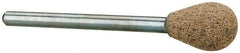 Cratex - 3/8" Head Diam x 1/2" Thickness, B112, Inverted Cone Radius End, Aluminum Oxide Mounted Point - Medium Grade, 80 Grit, 21,000 RPM - Apex Tool & Supply