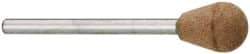 Cratex - 3/8" Head Diam x 1/2" Thickness, B112, Inverted Cone Radius End, Aluminum Oxide Mounted Point - Fine Grade, 120 Grit, 21,000 RPM - Apex Tool & Supply