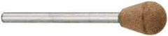 Cratex - 3/8" Head Diam x 1/2" Thickness, B112, Inverted Cone Radius End, Aluminum Oxide Mounted Point - Fine Grade, 120 Grit, 21,000 RPM - Apex Tool & Supply