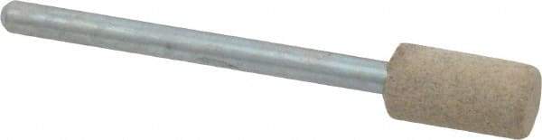 Cratex - 1/4" Head Diam x 1/2" Thickness, W163, Cylinder End, Aluminum Oxide Mounted Point - Fine Grade, 120 Grit, 26,250 RPM - Apex Tool & Supply