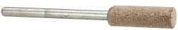Cratex - 1/4" Head Diam x 3/4" Thickness, W164, Cylinder End, Aluminum Oxide Mounted Point - Medium Grade, 80 Grit, 21,750 RPM - Apex Tool & Supply