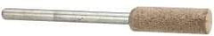 Cratex - 1/4" Head Diam x 3/4" Thickness, W164, Cylinder End, Aluminum Oxide Mounted Point - Medium Grade, 80 Grit, 21,750 RPM - Apex Tool & Supply