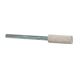 Cratex - 1/4" Head Diam x 3/4" Thickness, W164, Cylinder End, Aluminum Oxide Mounted Point - Fine Grade, 120 Grit, 21,750 RPM - Apex Tool & Supply