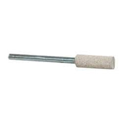 Cratex - 1/4" Head Diam x 3/4" Thickness, W164, Cylinder End, Aluminum Oxide Mounted Point - Fine Grade, 120 Grit, 21,750 RPM - Apex Tool & Supply