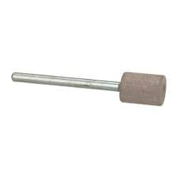 Cratex - 3/8" Head Diam x 1/2" Thickness, W176, Cylinder End, Aluminum Oxide Mounted Point - Fine Grade, 120 Grit, 21,000 RPM - Apex Tool & Supply