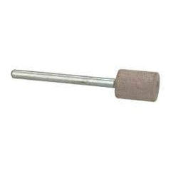 Cratex - 3/8" Head Diam x 1/2" Thickness, W176, Cylinder End, Aluminum Oxide Mounted Point - Fine Grade, 120 Grit, 21,000 RPM - Apex Tool & Supply