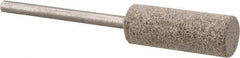 Cratex - 3/8" Head Diam x 1" Thickness, W178, Cylinder End, Aluminum Oxide Mounted Point - Medium Grade, 80 Grit, 14,250 RPM - Apex Tool & Supply
