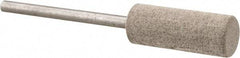 Cratex - 3/8" Head Diam x 1" Thickness, W178, Cylinder End, Aluminum Oxide Mounted Point - Fine Grade, 120 Grit, 14,250 RPM - Apex Tool & Supply