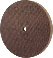 Cratex - 3" Diam x 1/4" Hole x 1/4" Thick, 54 Grit Surface Grinding Wheel - Aluminum Oxide, Type 1, Coarse Grade, 18,080 Max RPM, No Recess - Apex Tool & Supply