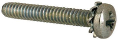 Value Collection - #4-40 UNC, 3/4" Length Under Head Phillips Drive Machine Screw - Pan Head, Grade J82 Steel, Zinc-Plated Finish, External Tooth - Apex Tool & Supply
