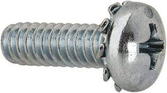 Value Collection - #10-24 UNC, 5/8" Length Under Head Phillips Drive Machine Screw - Pan Head, Grade J82 Steel, Zinc-Plated Finish, External Tooth - Apex Tool & Supply