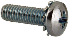 Value Collection - #10-32 UNF, 5/8" Length Under Head Phillips Drive Machine Screw - Pan Head, Grade J82 Steel, Zinc-Plated Finish, External Tooth - Apex Tool & Supply