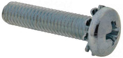 Value Collection - #10-32 UNF, 7/8" Length Under Head Phillips Drive Machine Screw - Pan Head, Grade 2 Steel, Zinc-Plated Finish, Without Washer - Apex Tool & Supply