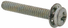 Value Collection - #4-40 UNC, 3/4" Length Under Head Phillips Drive Machine Screw - Pan Head, Grade J82 Steel, Zinc-Plated Finish, Internal Tooth - Apex Tool & Supply