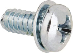 Value Collection - #6-32 UNC, 5/16" Length Under Head Phillips Drive Machine Screw - Pan Head, Grade J82 Steel, Zinc-Plated Finish, Internal Tooth - Apex Tool & Supply