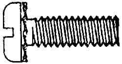Value Collection - #8-32 UNC, 7/16" Length Under Head Slotted Drive Machine Screw - Pan Head, Grade J82 Steel, Zinc-Plated Finish, External Tooth - Apex Tool & Supply