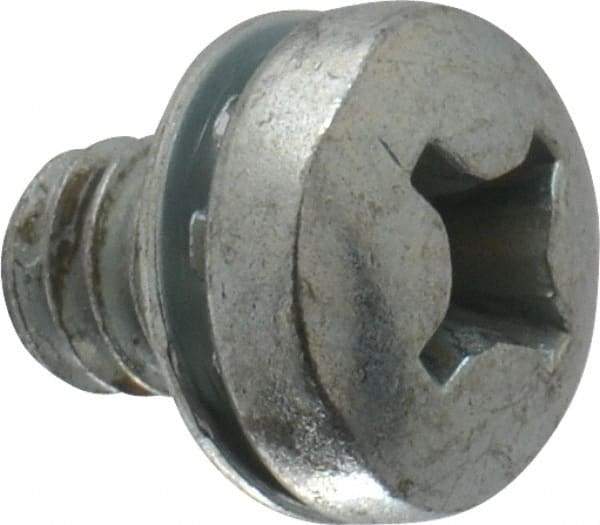 Value Collection - 1/4-20 UNC, 3/8" Length Under Head Phillips Drive Machine Screw - Pan Head, Grade J82 Steel, Zinc-Plated Finish, Internal Tooth - Apex Tool & Supply
