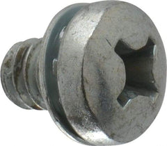 Value Collection - 1/4-20 UNC, 3/8" Length Under Head Phillips Drive Machine Screw - Pan Head, Grade J82 Steel, Zinc-Plated Finish, Internal Tooth - Apex Tool & Supply