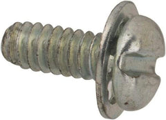 Value Collection - #4-40 UNC, 5/16" Length Under Head Slotted Drive Machine Screw - Pan Head, Grade J82 Steel, Zinc-Plated Finish, Internal Tooth - Apex Tool & Supply