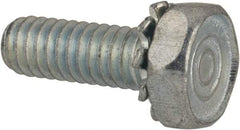 Value Collection - #8-32 UNC, 1/2" Length Under Head Hex Drive Machine Screw - Hex Head, Grade J82 Steel, Zinc-Plated Finish, External Tooth - Apex Tool & Supply