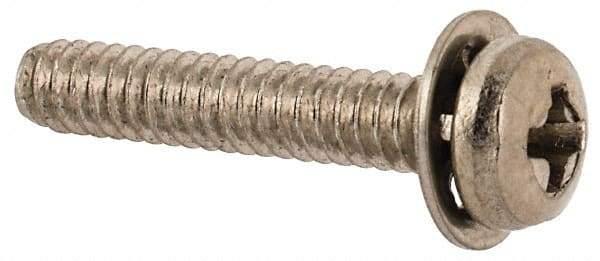 Value Collection - #4-40 UNC, 5/8" Length Under Head Phillips Drive Machine Screw - Pan Head, Grade 410 & 18-8 Stainless Steel, Internal Tooth - Apex Tool & Supply