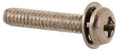 Value Collection - #4-40 UNC, 5/8" Length Under Head Phillips Drive Machine Screw - Pan Head, Grade 410 & 18-8 Stainless Steel, Internal Tooth - Apex Tool & Supply