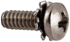 Value Collection - #4-40 UNC, 5/16" Length Under Head Phillips Drive Machine Screw - Pan Head, Grade 18-8 Stainless Steel, External Tooth - Apex Tool & Supply
