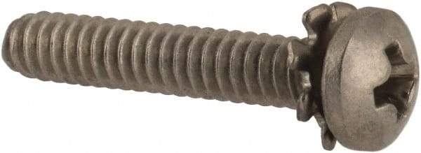 Value Collection - #4-40 UNC, 5/8" Length Under Head Phillips Drive Machine Screw - Pan Head, Grade 18-8 Stainless Steel, External Tooth - Apex Tool & Supply