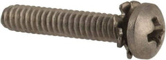 Value Collection - #4-40 UNC, 5/8" Length Under Head Phillips Drive Machine Screw - Pan Head, Grade 18-8 Stainless Steel, External Tooth - Apex Tool & Supply
