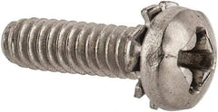Value Collection - #6-32 UNC, 1/2" Length Under Head Phillips Drive Machine Screw - Pan Head, Grade 18-8 Stainless Steel, External Tooth - Apex Tool & Supply