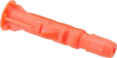 Value Collection - 1/4" Diam, 1-7/16" Long, Plug Drywall & Hollow Wall Anchor - 1/4" Drill, Plastic, Use in Drywall & Hollow Wall - Apex Tool & Supply