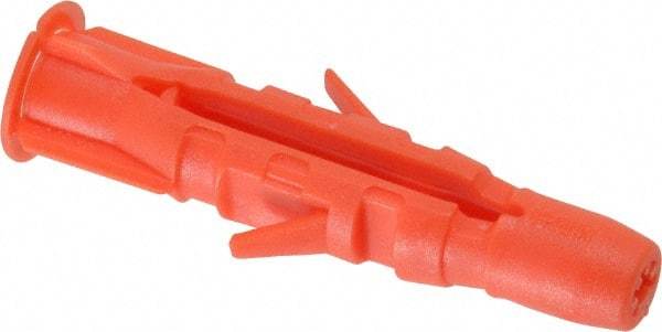 Value Collection - 5/16" Diam, 2" Long, Plug Drywall & Hollow Wall Anchor - 5/16" Drill, Plastic, Use in Drywall & Hollow Wall - Apex Tool & Supply