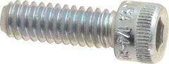 Holo-Krome - 1/4-20 UNC Hex Socket Drive, Socket Cap Screw - Alloy Steel, Zinc-Plated Finish, Fully Threaded, 3/4" Length Under Head - Apex Tool & Supply