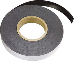 Mag-Mate - 600" Long x 1/2" Wide x 1/8" Thick Flexible Magnetic Strip - 14 Lb Max Pull Force, 8 Linear Ft/Lb Magnetic Pull Force, Adhesive Back, Dark Brown - Apex Tool & Supply