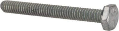 Made in USA - 1/4-20 UNC, 2-1/4" Length Under Head Hex Head Cap Screw - Fully Threaded, Grade 5 Steel, Zinc-Plated Finish, 7/16" Hex - Apex Tool & Supply