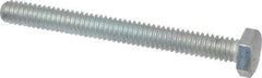 Made in USA - 1/4-20 UNC, 2-1/2" Length Under Head Hex Head Cap Screw - Fully Threaded, Grade 5 Steel, Zinc-Plated Finish, 7/16" Hex - Apex Tool & Supply
