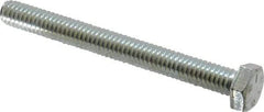 Made in USA - 5/16-18 UNC, 3" Length Under Head Hex Head Cap Screw - Fully Threaded, Grade 5 Steel, Zinc-Plated Finish, 1/2" Hex - Apex Tool & Supply
