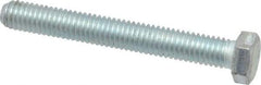 Made in USA - 3/8-16 UNC, 3" Length Under Head Hex Head Cap Screw - Fully Threaded, Grade 5 Steel, Zinc-Plated Finish, 9/16" Hex - Apex Tool & Supply